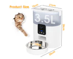 ADVWIN 3.5L Automatic Cat Feeder with 1080P HD WiFi Pet Night Vision Camera and 2-Way Audio, Smart Timed Pet Feeder for Dogs and Cats