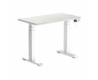 Desky Dual Mini Sit Stand Desk - White / White Standing Computer Desk For Home Office & Study