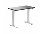 Desky Dual Mini Sit Stand Desk - Black / White Standing Computer Desk For Home Office & Study