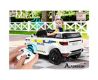 ALFORDSON Kids Police Ride On Car 12V Electric Toy Patrol Remote Control White