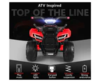 ALFORDSON Kids Ride On Car Electric ATV Toy 25W Motor W/ USB MP3 LED Light Red
