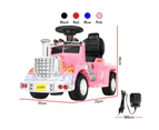 ALFORDSON Kids Ride On Car Electric Toy Truck 25W Motor w/ LED Lights Pink