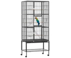 Advwin Large Bird Cage 176CM 3 Perches Aviary Parrot Budgie Stand Alone Tray Wheels