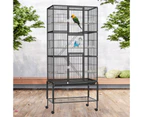 Advwin Large Bird Cage 176CM 3 Perches Aviary Parrot Budgie Stand Alone Tray Wheels