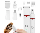 Dog Clippers for Grooming, Dog Nail Grinder Trimmers with 4 Blade Heads, Low Noise, Dog Grooming Kit for Eyes, Ears, Face, Rump