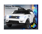 ALFORDSON Kids Ride On Car 12V Eletric Motor Remote Car Toy MP3 LED Light White