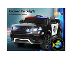 ALFORDSON Kids Police Ride On Car 12V Electric Toy Patrol Remote Control Black