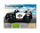 ALFORDSON Kids Police Ride On Car 12V Electric Toy Patrol Remote Control Black