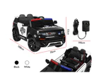 ALFORDSON Kids Police Ride On Car 12V Electric Toy Patrol Remote Control Black