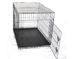 YES4PETS 24' Collapsible Metal Dog Crate Puppy Cage Cat Carrier