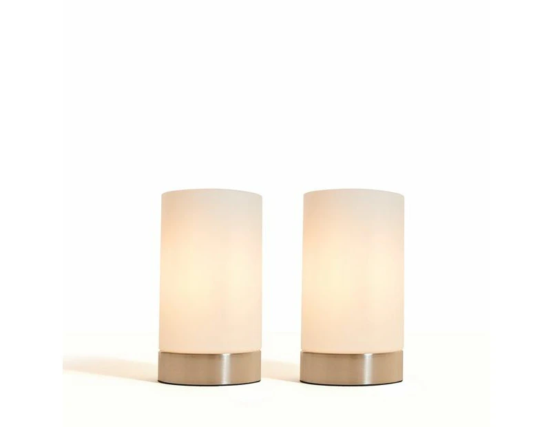 Glass Touch Lamp, Set Of 2 - Anko - Silver