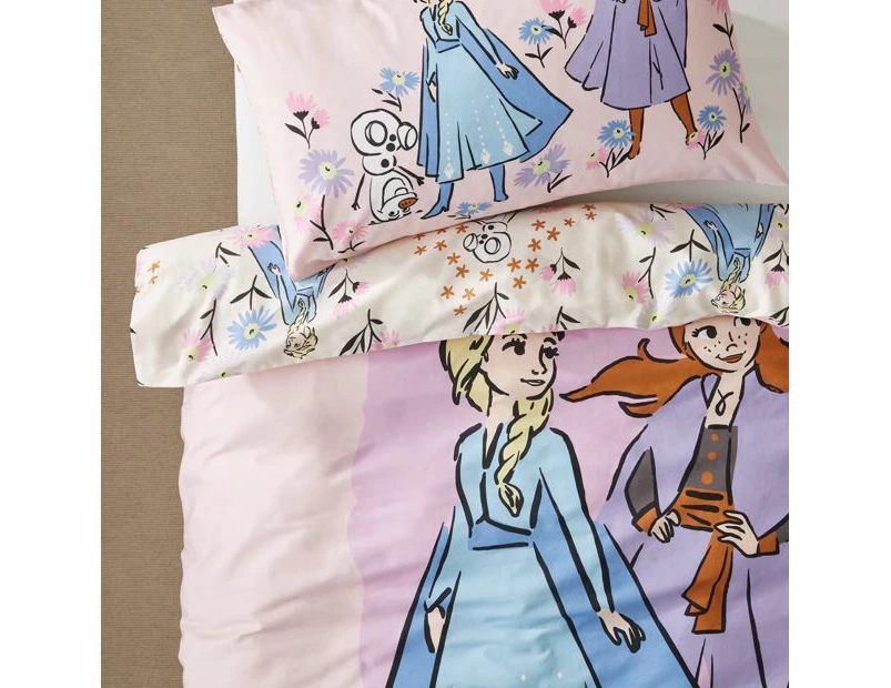 Disney Frozen Quilt Cover Set - Purple