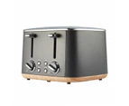 4 Slice Toaster, Grey - Anko - Grey