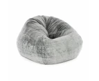 Grey Faux Fur Bean Bag - Anko