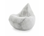 Grey Faux Fur Bean Bag - Anko