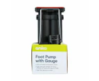Foot Pump with Gauge - Anko - Black