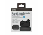 True Wireless Earbuds with Powerbank - Anko - Black