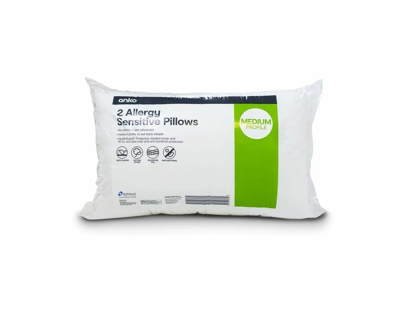 Allergy Sensitive Pillows, 2 Pack - Anko - White