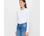 Target Australian Cotton Long Sleeve Rib Layering T-Shirt