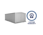 Absco Sheds 3.00mW x 5.96mD x 2.06mH Zincalume Utility Garden Shed - Double Door