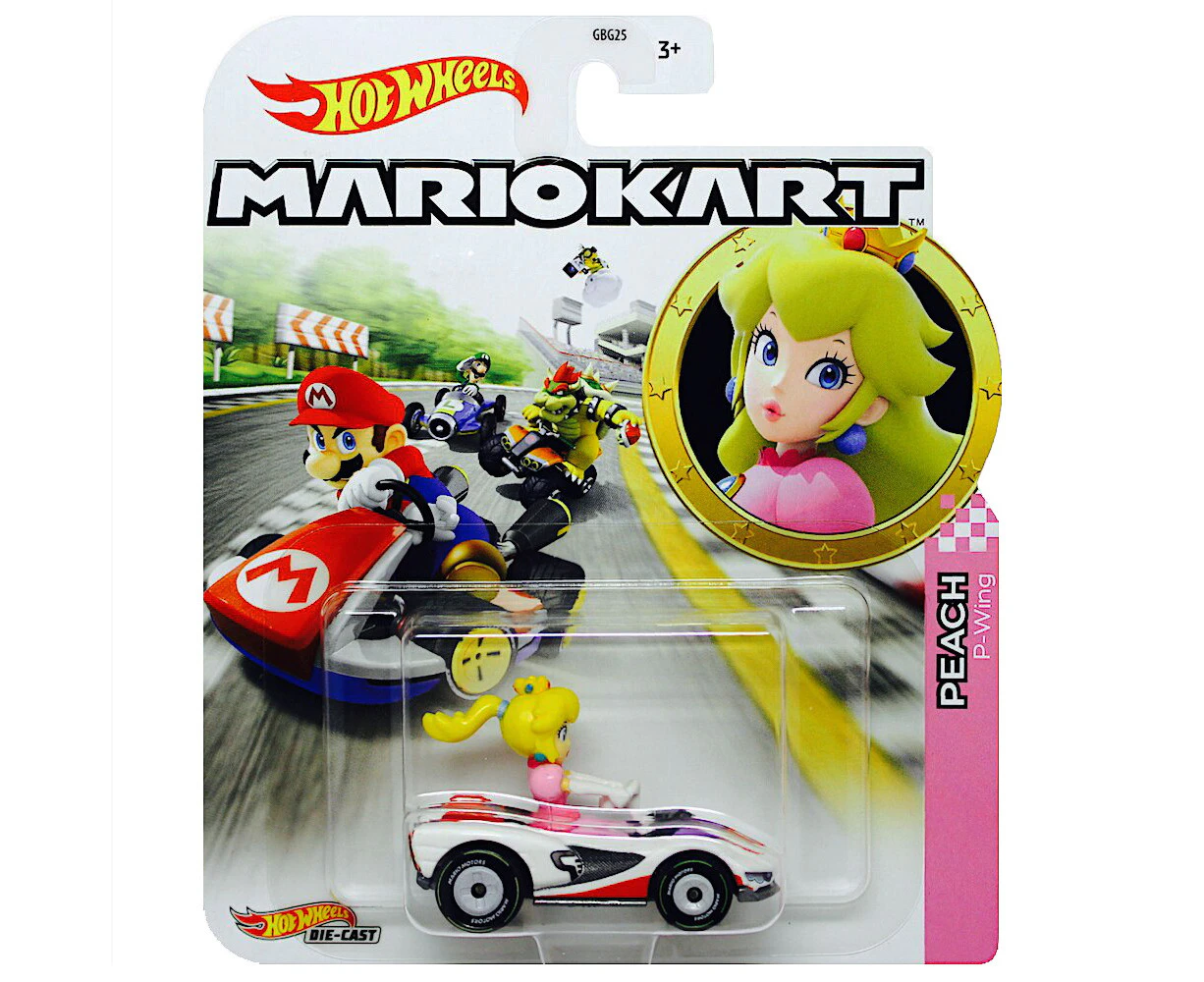 Hot Wheels Mario Kart Peach P-Wing Diecast Car