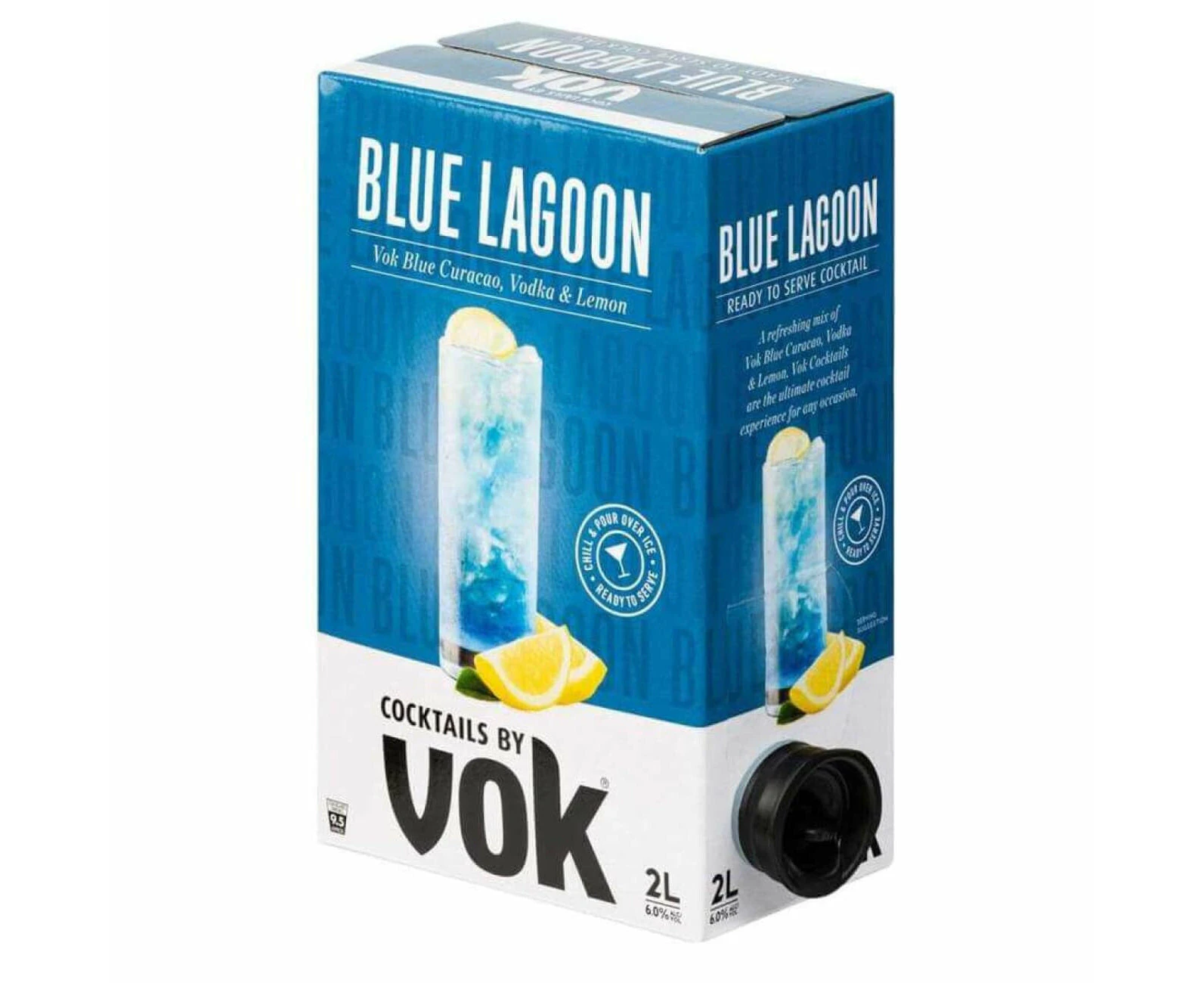 Vok Ready to Serve Cocktails Blue Lagoon, 2Lt 6% Alc