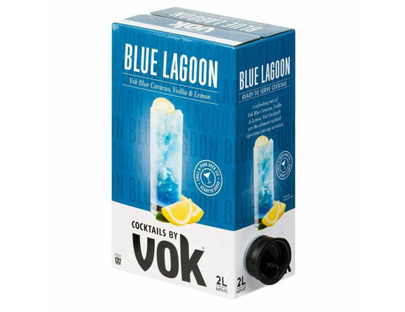 Vok Ready to Serve Cocktails Blue Lagoon, 2Lt 6% Alc