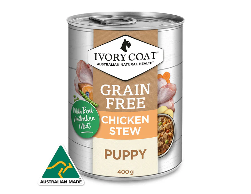 Ivory Coat Grain Free Wet Puppy Food Chicken Stew 400g