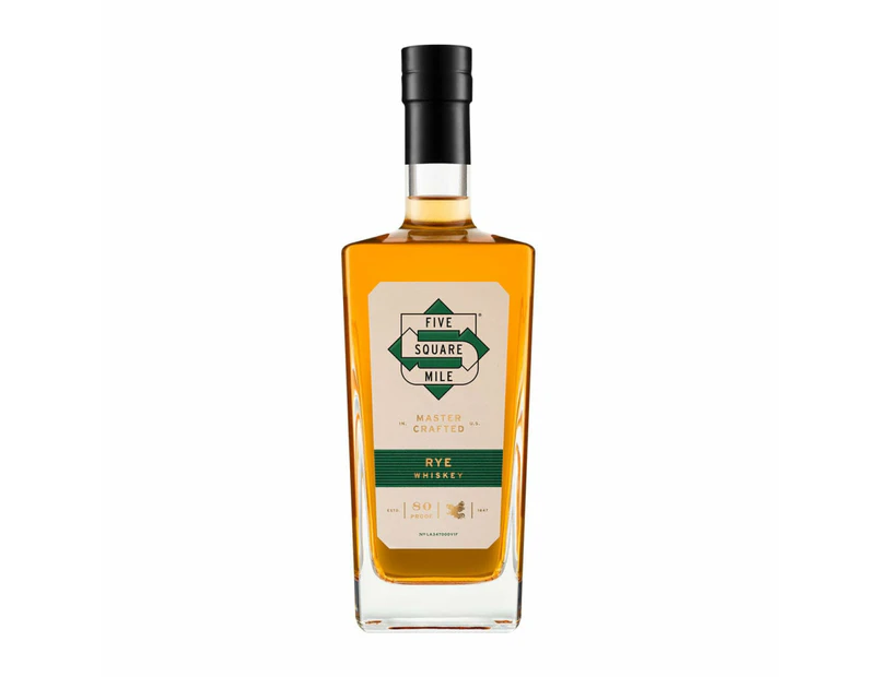 Five Square Mile Rye Whiskey, 700ml 40% Alc.