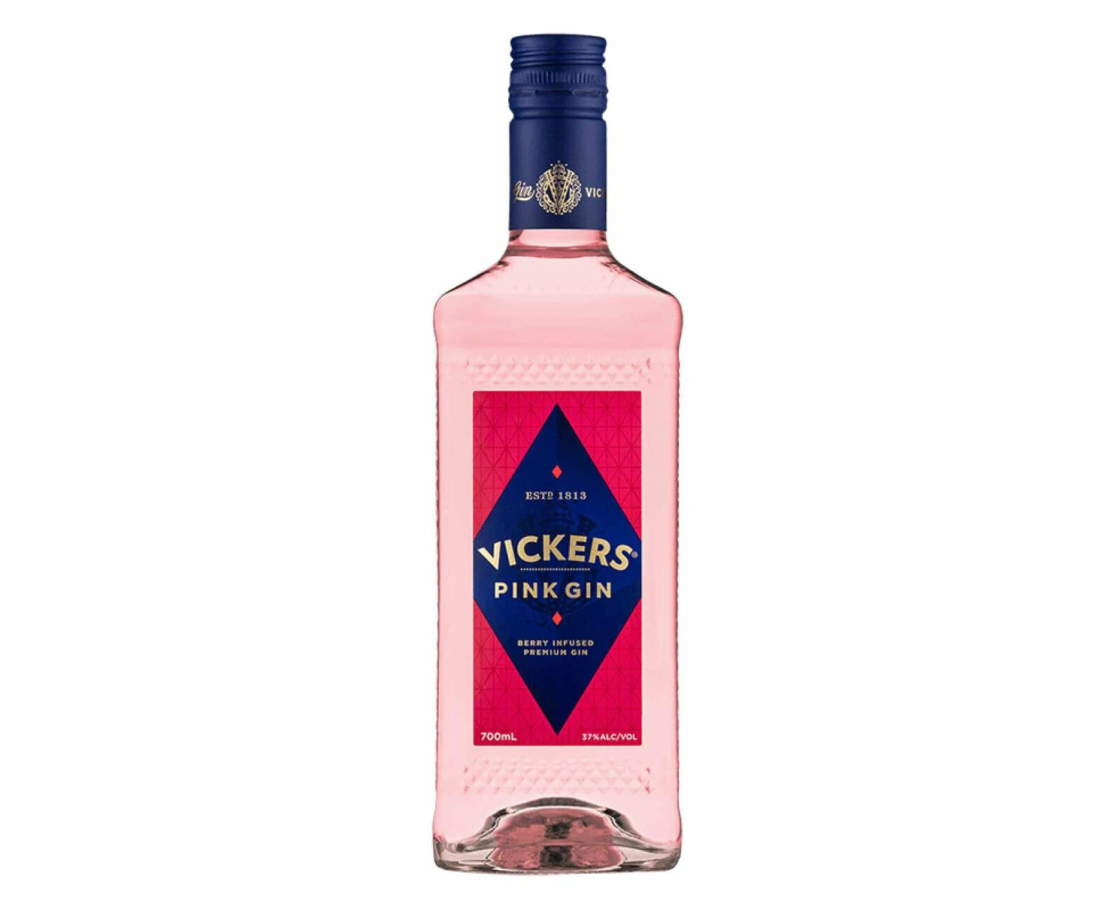 Vickers Pink Gin, 700ml 37% Alc.