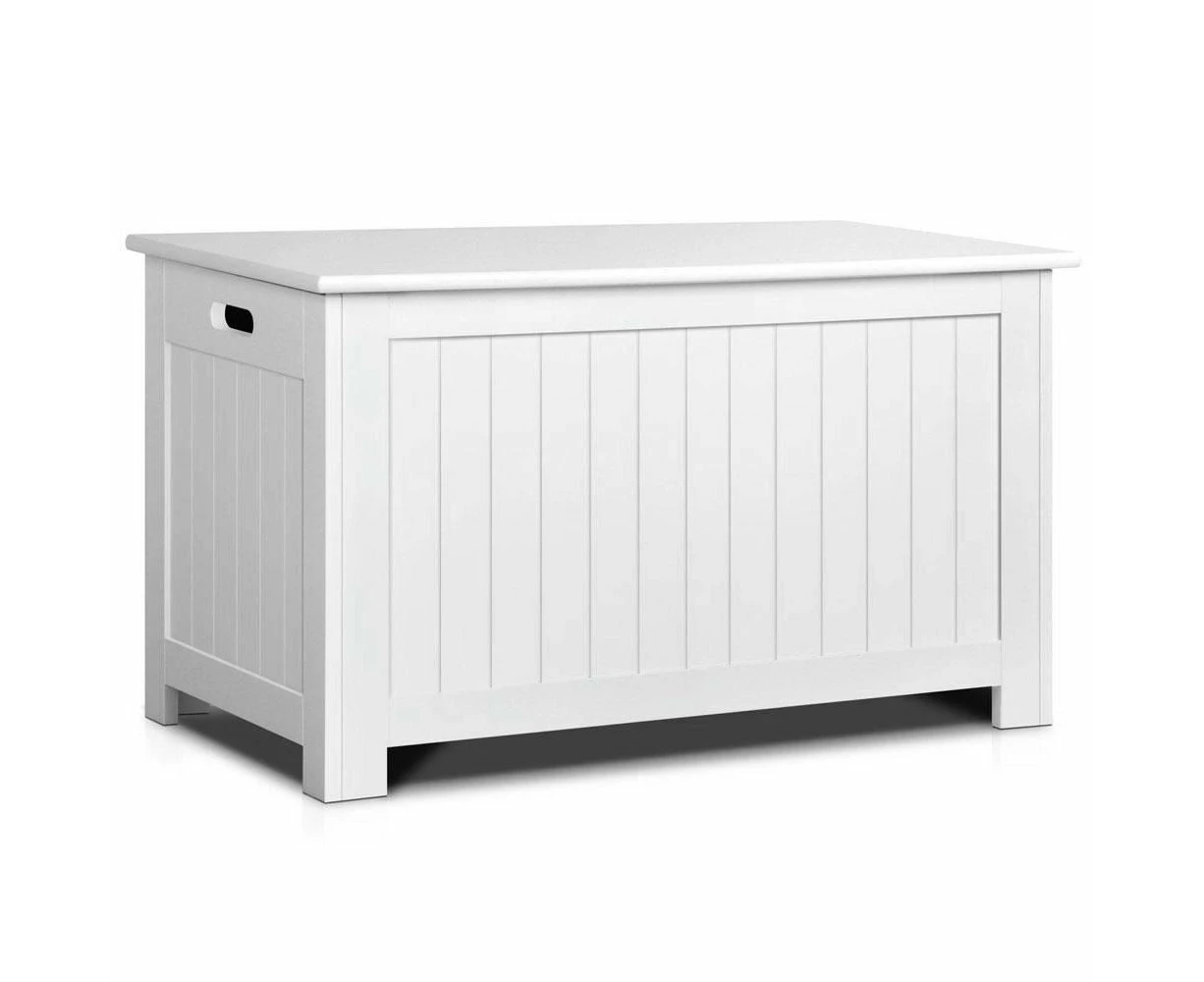 Foret Toy Chest Kids Storage Box Children Blanket Clothes Organiser Wooden White Wws