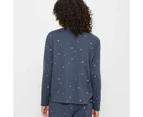 Target Long Sleeve Jersey Boxy Sleep Top - Blue