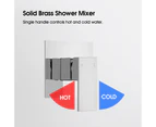 Shower Mixer tap Hot Cold mixer Square Bathtub Basin Wall Mixer Faucets WaterMarked Chrome