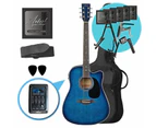Artist LSPCEQ Blue Beginner Acoustic Electric Guitar Ultimate Pack