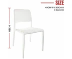 CafePro Bora Bristo Plastic Resin Chair, Polypropylene Easily Stackable, Matt Finish White