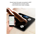 Body Fat Scale Display Weight Scale Digital Bluetooth Bathroom Smart Scale for BMI-white