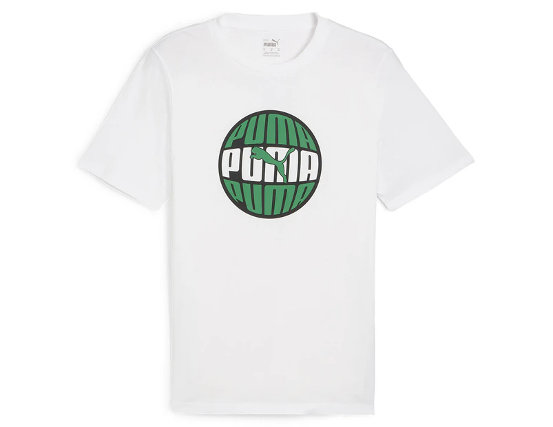 Puma Men's Graphics Circular Tee / T-Shirt / Tshirt - White