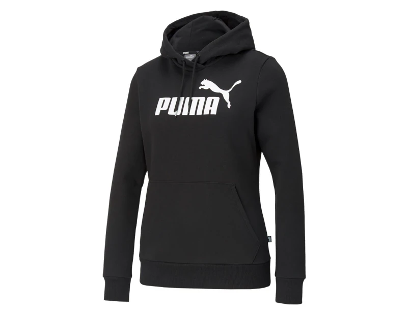 Puma Women's Essentials Logo Fleece Hoodie - Black