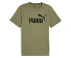 Puma Men's Essentials Heather Tee / T-Shirt / Tshirt - Olive Green