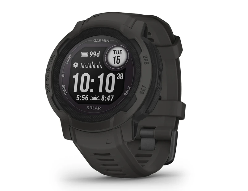 Garmin Instinct 2 Solar 45mm Silicone GPS Smart Watch - Graphite