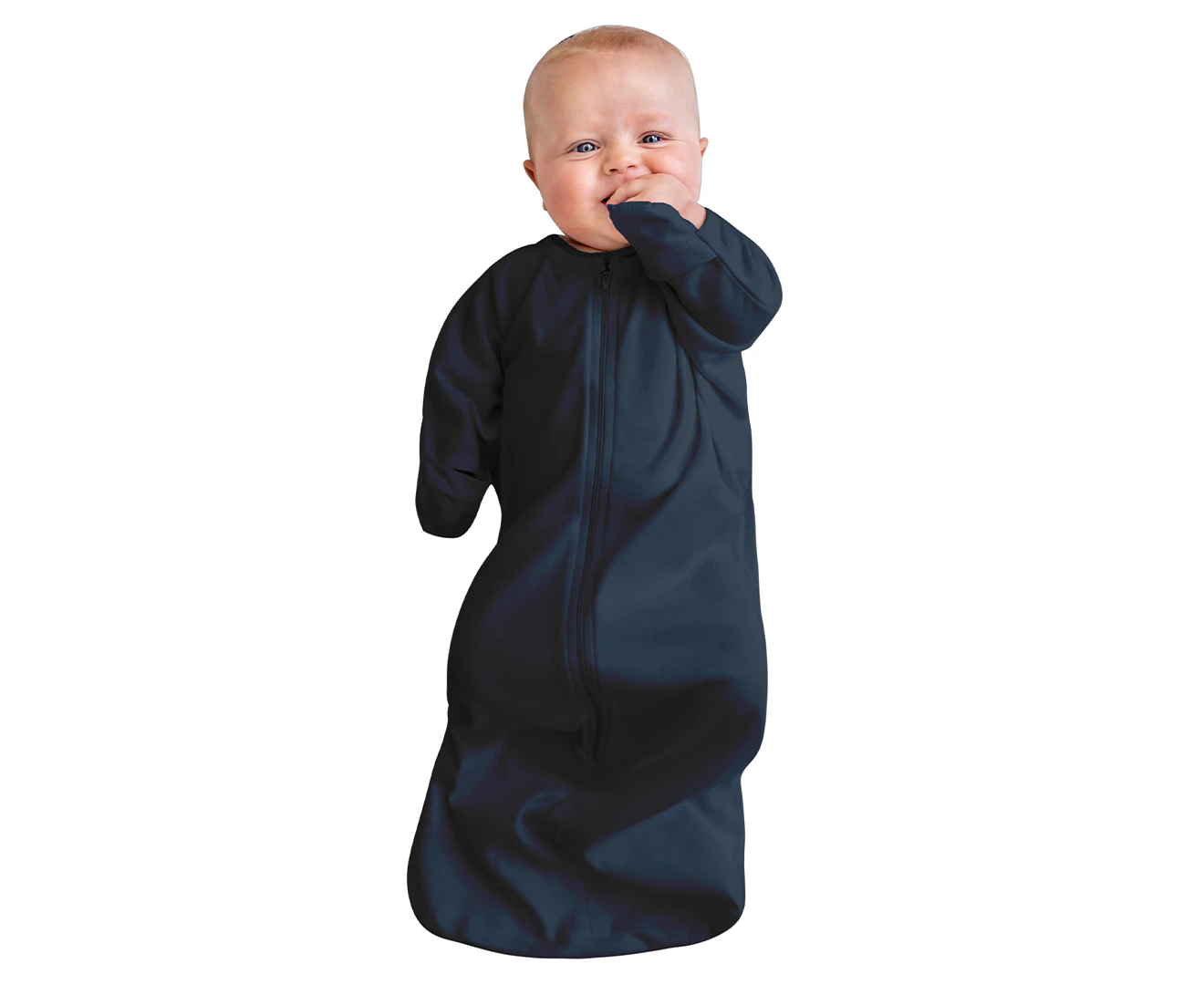 Baby Studio Bamboo 0.5 Tog Swaddle Bag - Navy