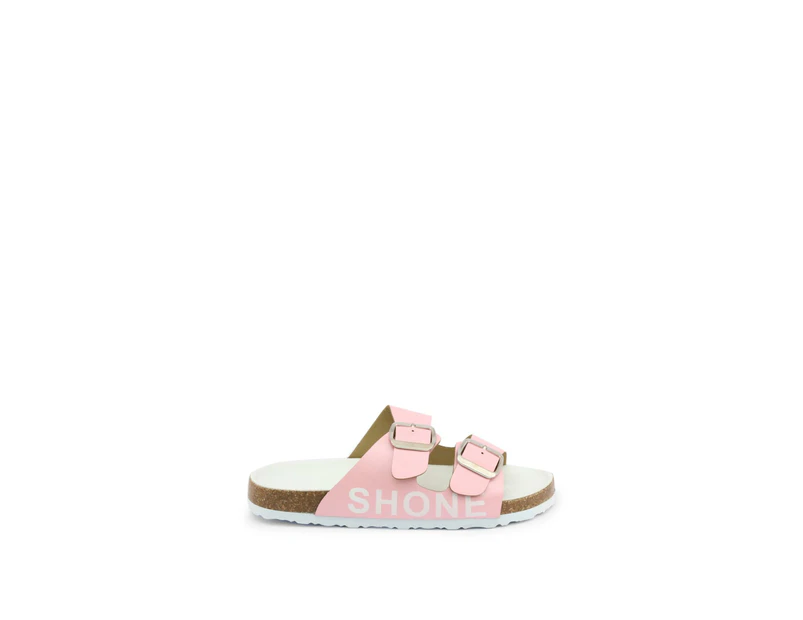 Buckle Sandals with Rubber Sole - Pink