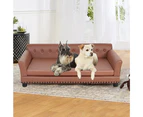 Pet Sofa Chair Bed PU Leather Indoor Dog Cat Puppy Cushion Couch Lounger