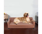 Pet Sofa Chair Bed PU Leather Indoor Dog Cat Puppy Cushion Couch Lounger