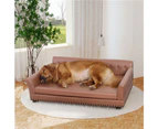 Pet Sofa Chair Bed PU Leather Indoor Dog Cat Puppy Cushion Couch Lounger