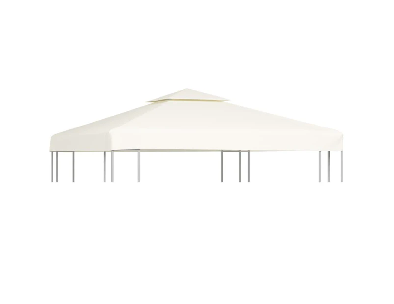 vidaXL Waterproof Gazebo Cover Canopy 310 g / m² Cream White 3 x 3 m