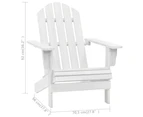 vidaXL Garden Chair Wood White