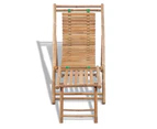 vidaXL Outdoor Deck Chair with Footrest Bamboo