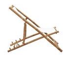 vidaXL Outdoor Deck Chair Bamboo and Canvas