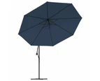 vidaXL Cantilever Umbrella 3.5 m Blue